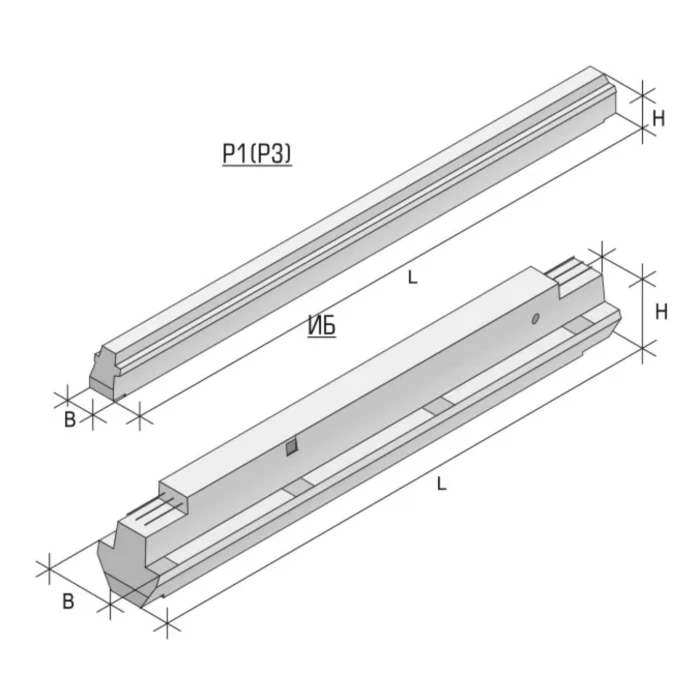 Ригель железобетонный Р5-1-2С